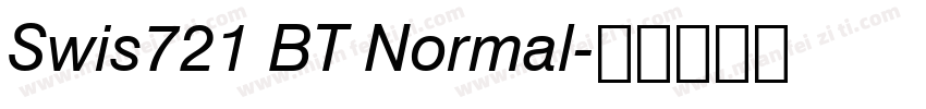 Swis721 BT Normal字体转换